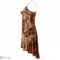 Mobile Preview: Kurzes cooles sommerliches Kleid mit dünnen Trägern, gebatiktes Minikleid